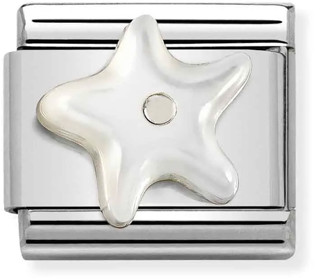 Nomination Classic Starfish White Mother of Pearl Sterling Silver & Steel Charm 330509/12