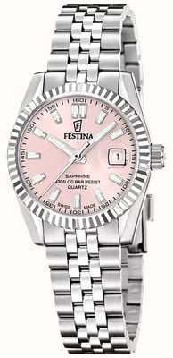 Festina Swiss Made Classic Quartz (29mm) Pink Sunray Dial / Stainless Steel Bracelet F20087/2