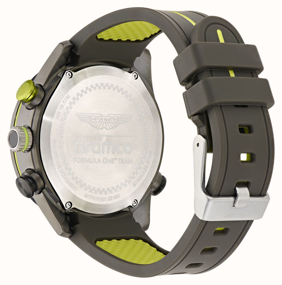 Aston Martin Aramco Formula One™ Team KRS Quartz Multifunction (44mm) Grey Dial / Grey Silicone Strap MTFR1F601 - vista alternativa 3