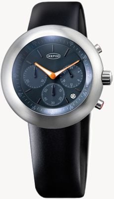 IKEPOD CHRONOPOD Hey Joe 014 (44mm) Blue Dial / Black Silicone Strap C014-SI-LB