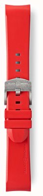 Elliot Brown Boucle à ardillon en acier inoxydable en caoutchouc rouge cerise Bracelet de 22 mm uniquement STR-R16