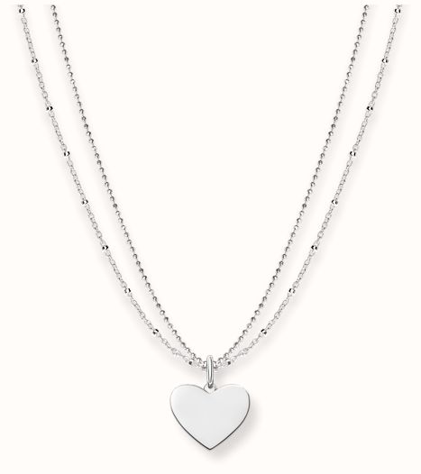 Thomas Sabo Jewellery Sterling Silver Heart Pendant Necklace LBKE0004 001 12 L45V