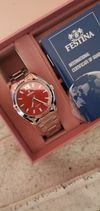 Customer picture of Festina Acero Clasico (36.8mm) Red Dial / Stainless Steel Bracelet F20622/B