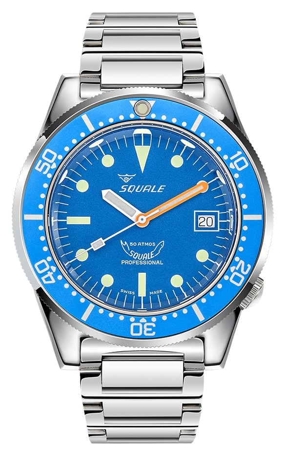 Squale 1521 Ocean 42mm Blue Dial  Stainless Steel Watch