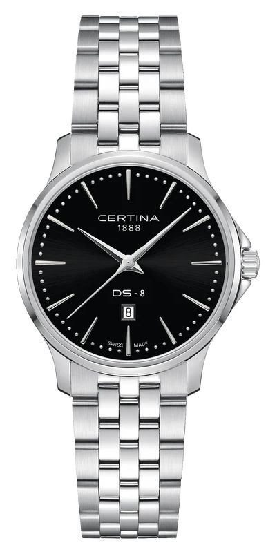 Certina Ds-8 lady (31mm) cadran noir / bracelet acier montre
