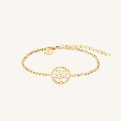 Rosefield Jewellery Tree Of Life Gold Plated Bracelet JBTLG-J1318