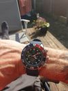 Customer picture of Seiko Men PADI Prospex Solar Powered Chronograph Watch Blue Strap SSC785P1