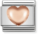 Nomination Classic Raised Heart Steel Charm 430104/22