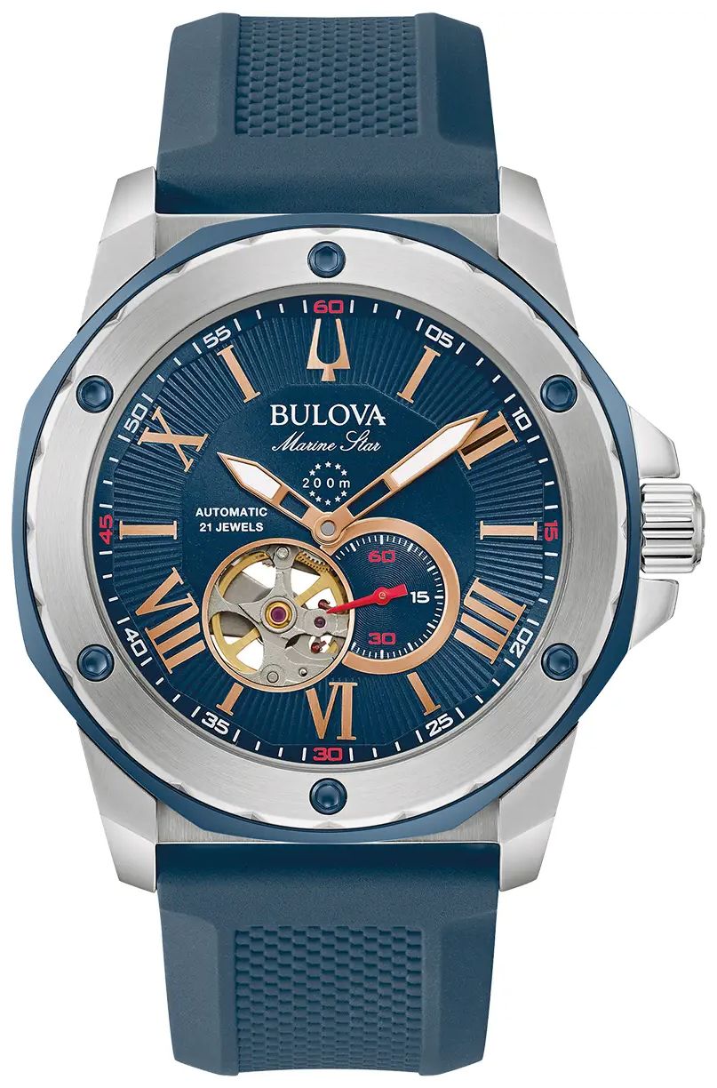 Bulova Ãtoile marine homme | automatique | cadran bleu | montre