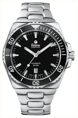 Tutima Glashütte M2 Seven Seas S Automatik (44 mm) schwarzes Zifferblatt / Edelstahlarmband 6155-02
