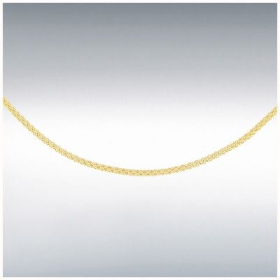IBB Silver Gold Plated Popcorn Chain 18" 8.18.0374