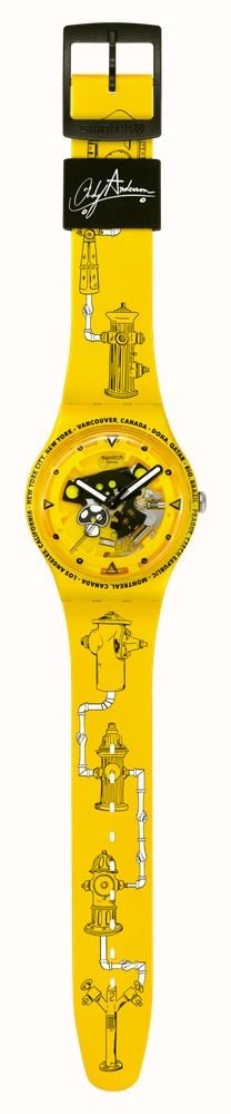 Swatch TIME WITH ANDY ANDERSON (41mm) Transparent Yellow