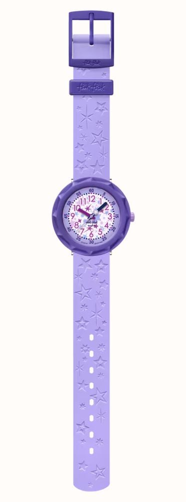 Flik Flak Children's Girls Purple GALOXOLOGY Themed Silicone Strap Quartz FCSP135 - alternate view 3
