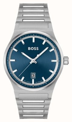 BOSS Candor (41 mm) blauwe wijzerplaat / roestvrijstalen armband 1514076