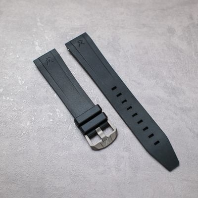RZE Hexaflex 2.0 carbon black FKM-Kautschukarmband (20mm) – Ultrahex™-Titan-Dornschließe Uhr HEXAFLEX 2.0 CB