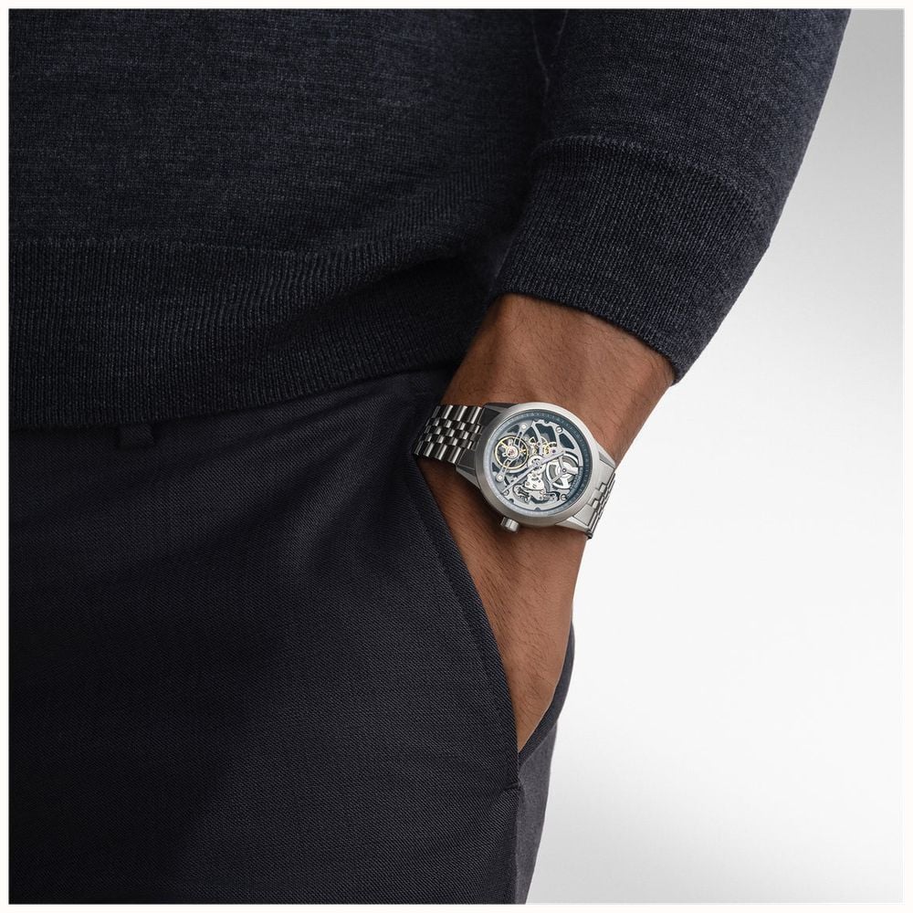 Raymond Weil Freelancer RW1212 Skeleton Automatic (40mm) Anthracite Skeleton Dial / Stainless Steel Bracelet 2786-ST-60000 - autre vue 2