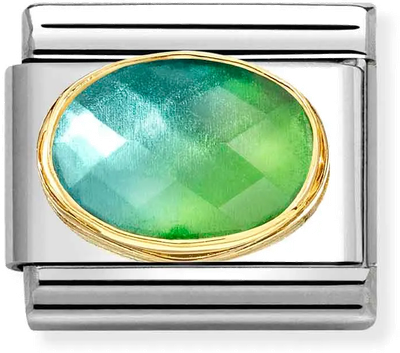 Nomination Classic Blue Green Gemstone Cubic Zirconia Charm 030612/037