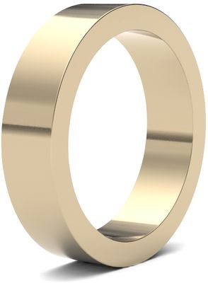 James Moore Wedding Rings | 9ct Yellow Gold | 5mm | Heavy | Flat | AG_5GHF-9Y