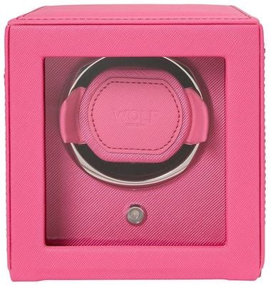 WOLF Cub Single Watch Winder with Cover - Tutti Frutti Pink 461190