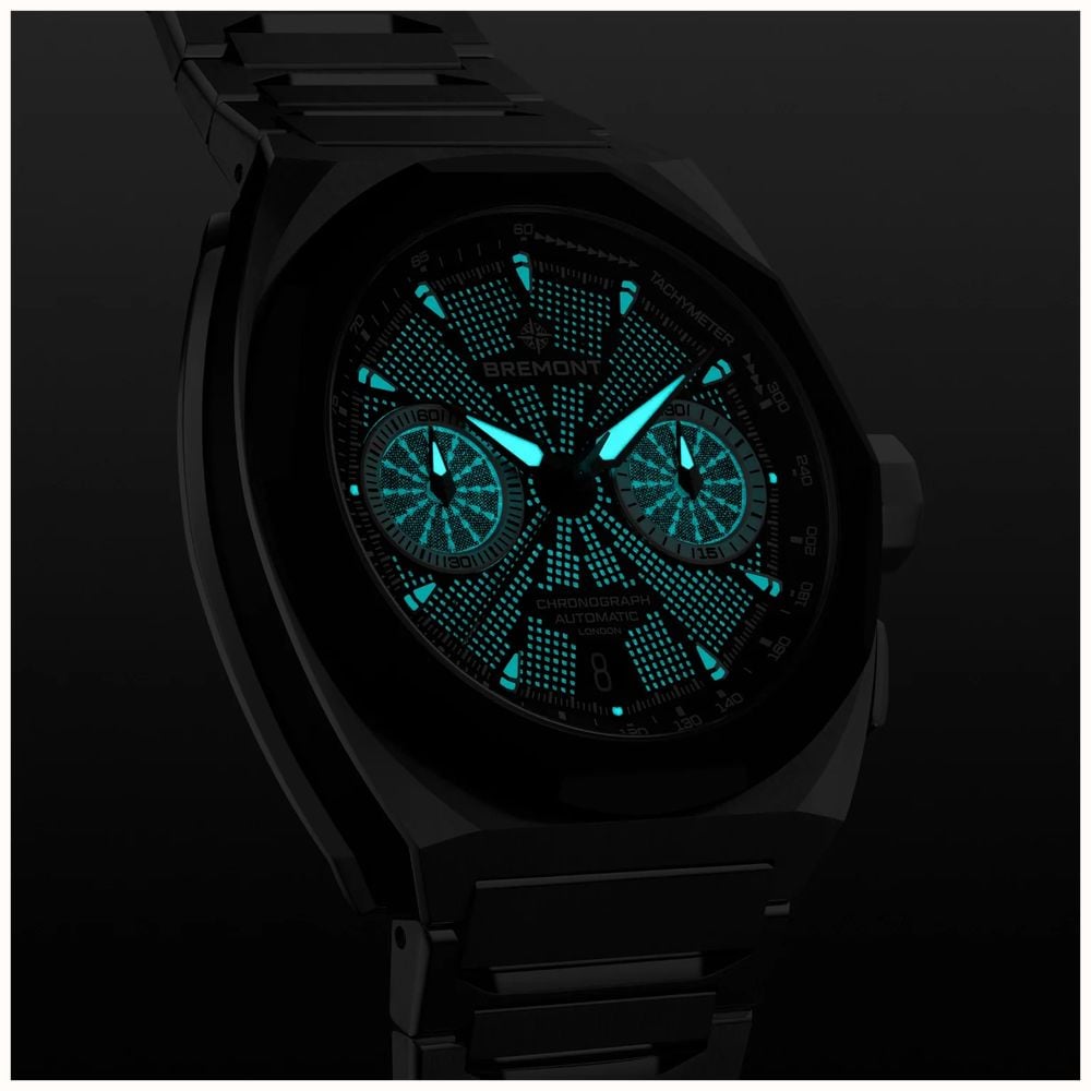 Bremont Supernova Chronograph Automatic (41mm) Black Galvanic Metal Dial / Stainless Steel Bracelet SN41-CHR-SS-BK-B - vista alternativa 8