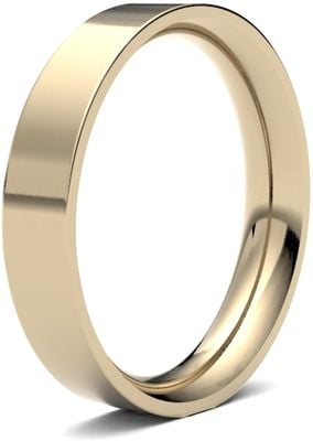 James Moore Wedding Rings | 9ct Yellow Gold | 4mm | Heavy | Flat Court | AG_4LHE-9Y