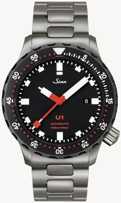 Sinn Zegarek nurkowy U1 SDR w wersji z metalową bransoletą 1010.040 TWO LINK BRACELET