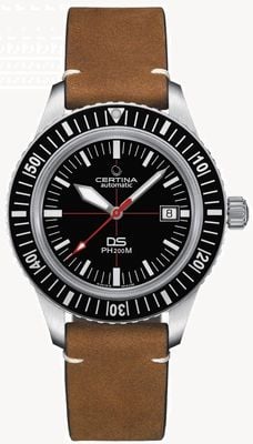 Certina Cadran noir automatique pour homme ds ph200m C0364071605000