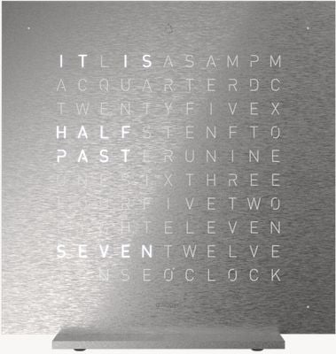QLOCKTWO Earth 13.5 スチールシリーズ フルメタル（英語） T4SENSS-UK