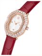 Swarovski Matrix octagon watch Leather strap, Rose gold tone, Rose gold-tone finish Watch 5746375 - alternatieve weergave 4