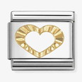 Nomination Classic Symbols Acciaio E Oro 750 Profilo Cuore Diamantato Charm 030149/63
