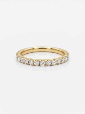 0.33ct Round Brilliant Natural Diamond 9ct Yellow Gold Half Eternity Ring HET100161