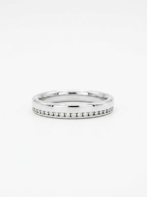 Round Brilliant Natural Diamond 18ct White Gold Half Eternity Ring JM9533