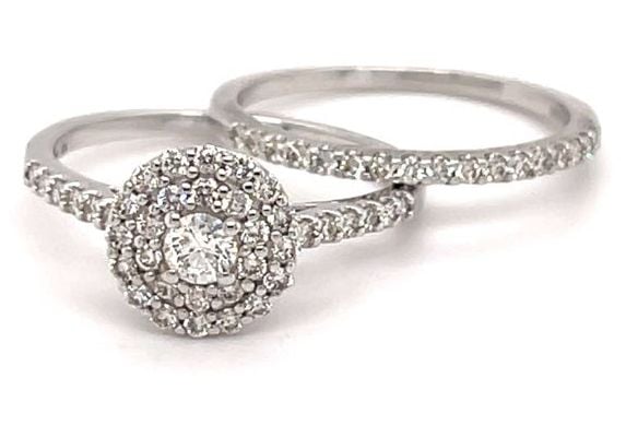 James Moore Co 066ct Natural Diamond 9ct White Gold Jewellery