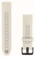 Garmin QuickFit Bands (20mm) Cream/French Grey Silicone with Black Hardware - Strap Only 010-14506-04