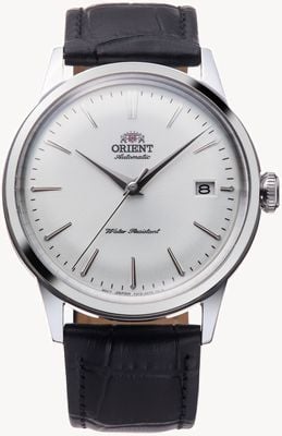 Orient Механический Bambino (38 мм), белый циферблат / черный кожаный ремешок RA-AC0M03S30B