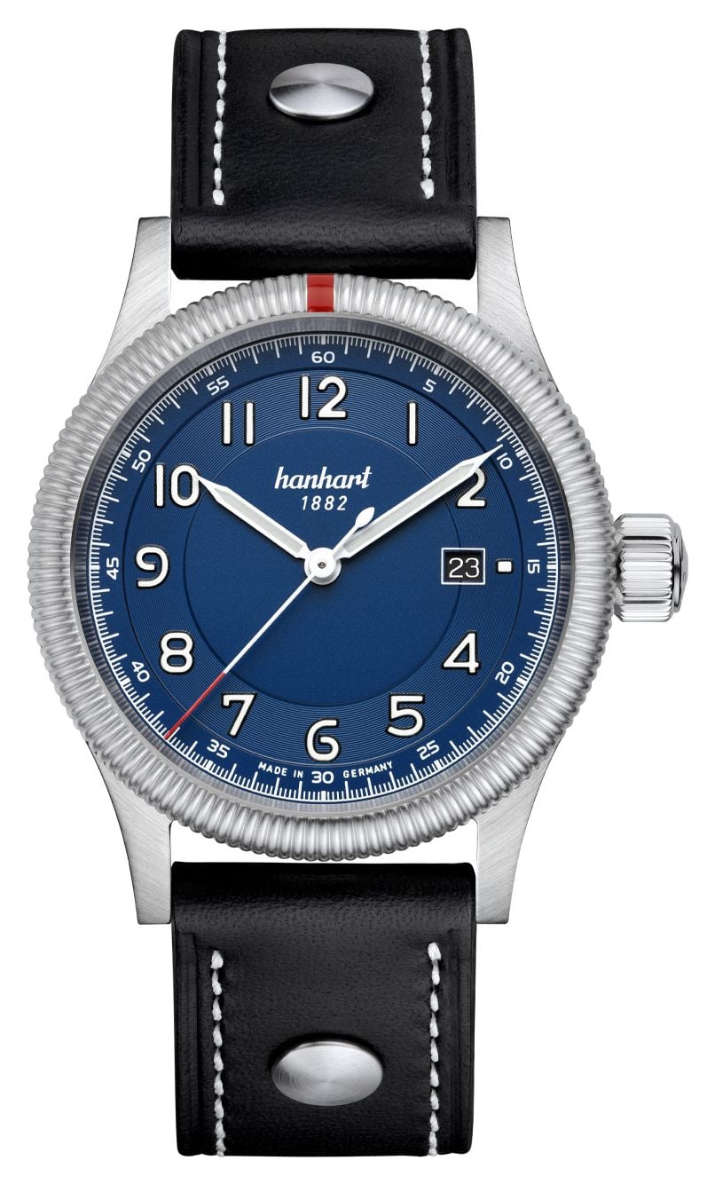 Hanhart automatique Pioneer One (42 mm), cadran bleu montre