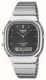 Casio Vintage Dual-Display (35.8mm) Grey Sunray Dial / Stainless Steel Bracelet AQ-240E-1AEF