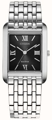 Citizen Eco-Drive Dress Classic (26.5mm) Black Sunray Dial / Stainless Steel Bracelet BJ6570-50E