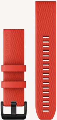Garmin Quickfit 22 Armband nur laserrot mit schwarzem Edelstahl 010-12901-02