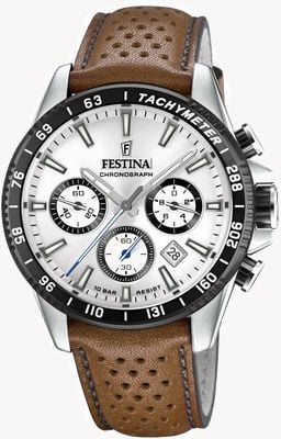 Festina Men's Chronograph Brown Leather Strap Watch F20561/1