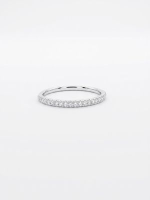 0.15ct Round Brilliant Natural Diamond Platinum Half Eternity Ring SR3687