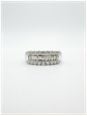 Perfection Diamond 0.76ct Baguette & Round Brilliant Natural Diamond 9ct White Gold Half Eternity Pavé Ring J11305