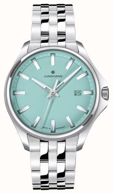 Junghans Часы Meister s quartz 35 (35 мм) с лакированным зеленым циферблатом / браслетом из нержавеющей стали 47/4530.44
