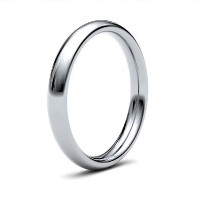 James Moore Wedding Rings | Palladium 500 | 2.5mm | Heavy | Traditional Court | AG_2.5LHC-PD5