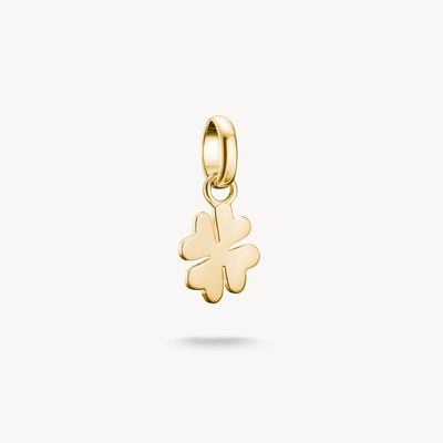 Thomas Sabo Gold-Plated Lucky Clover Charm Pendant Connect CC1202-413-39