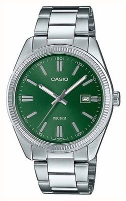 Casio Analogue Quartz Stainless Steel Green Dial EX-DISPLAY MTP-1302PD-3AVEF EX-DISPLAY