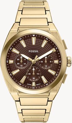 Fossil Everett 44 mm Chronograph Gold-Tone Stainless Steel Watch FS6184