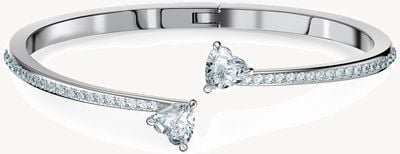 Swarovski Attract Soul Heart | Bangle | Rhodium Plated | White 5518814