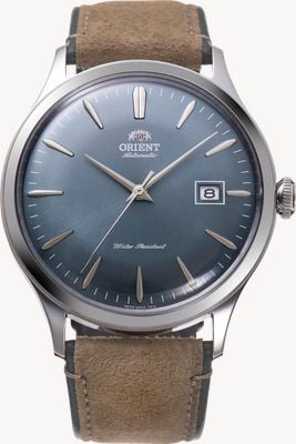 Orient Orologio Bambino automatico (42mm) quadrante blu con finitura sole / cinturino in pelle marrone chiaro RA-AC0P03L10B