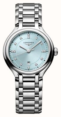 LONGINES プリマルナ クォーツ ダイヤモンド (30mm) ミントブルー サンレイ ダイヤル / ステンレススチール ブレスレット L81424976